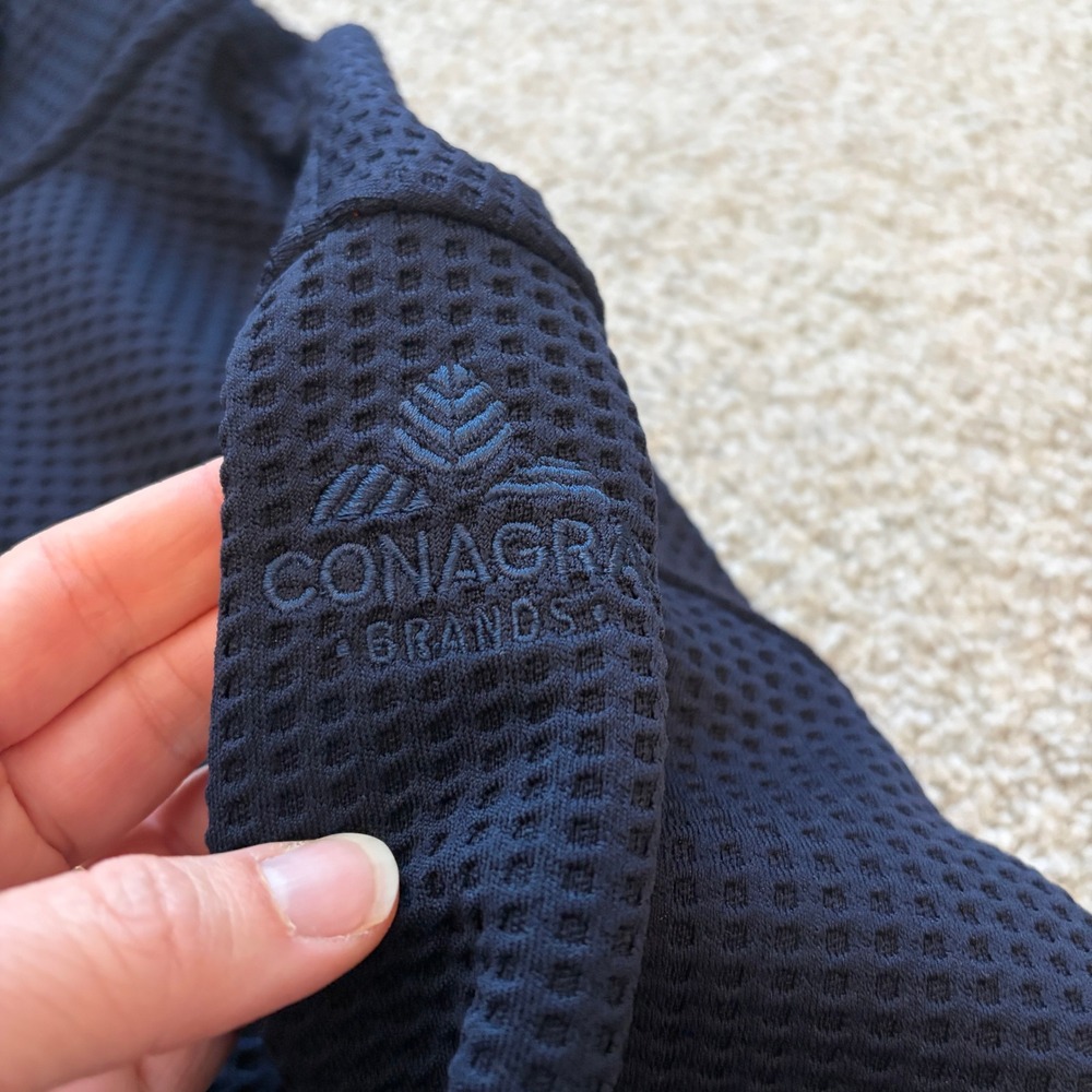 Men's Navy Quarter-Zip Jacket - Picture 5 of 10